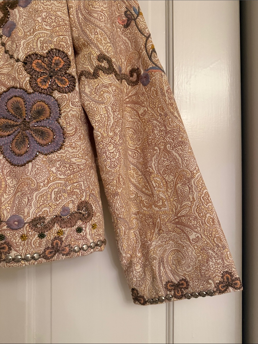 Zara embroidered paisley and floral jacket - Picture 5 of 7